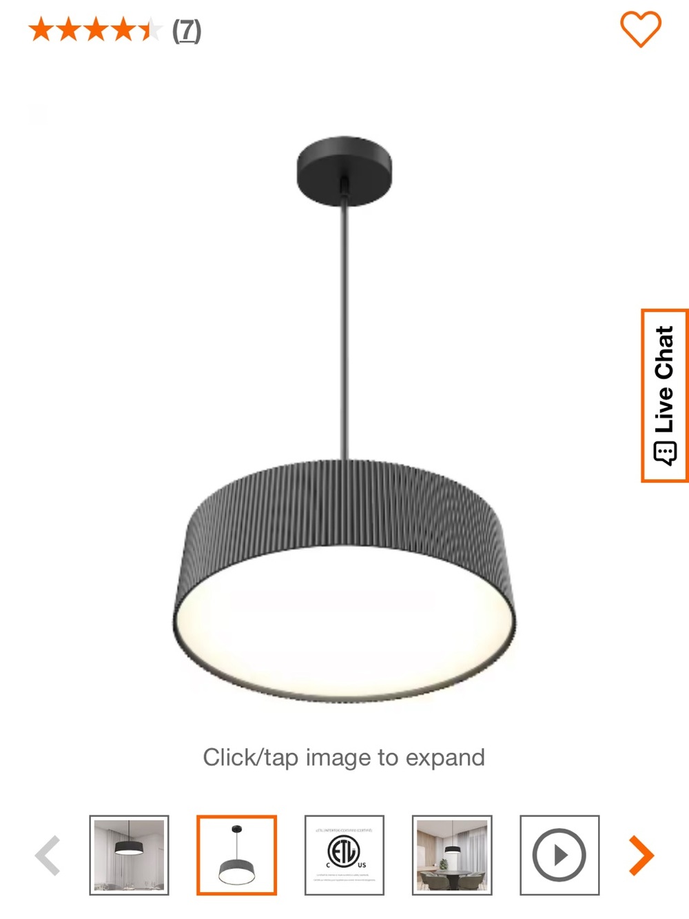 Modern Black Drum Pendant Light - Unbranded